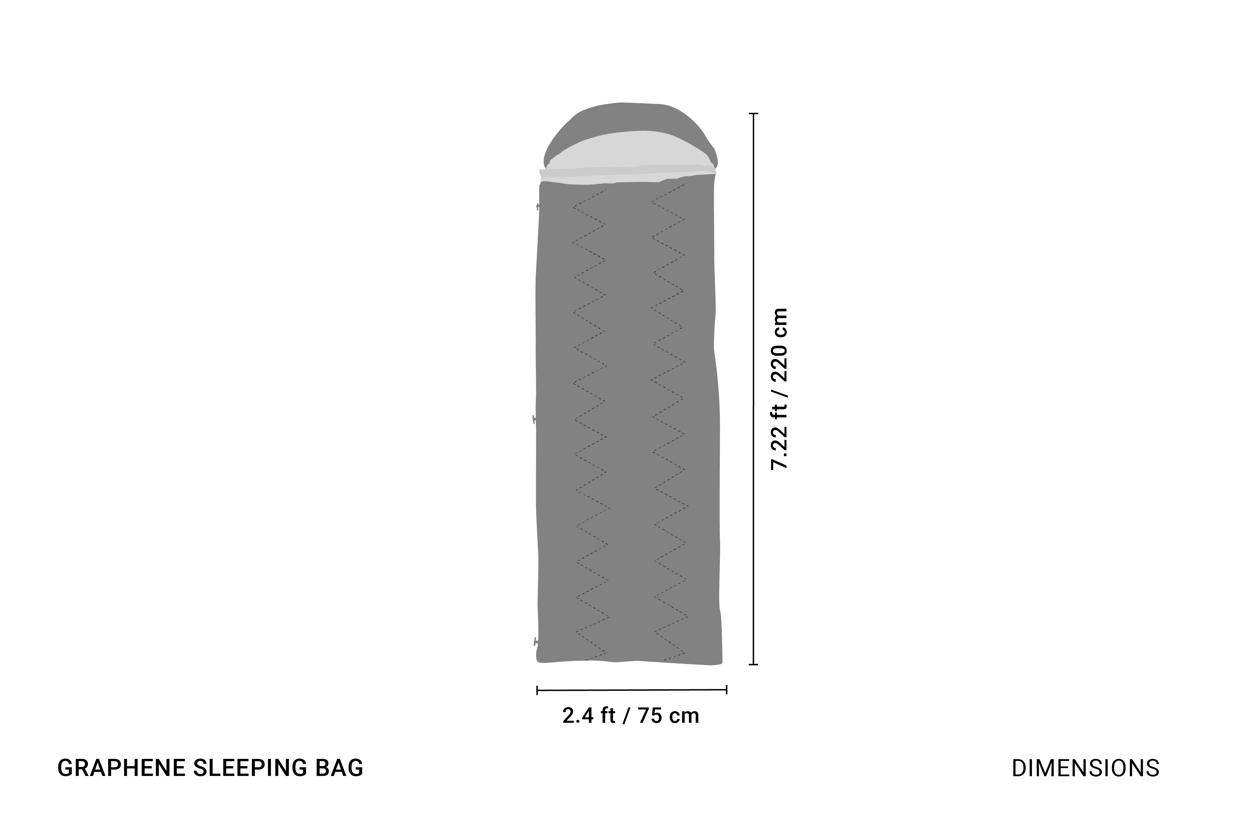 GRAPHENE SLEEPING BAG | RATED TO 23F/-5°C