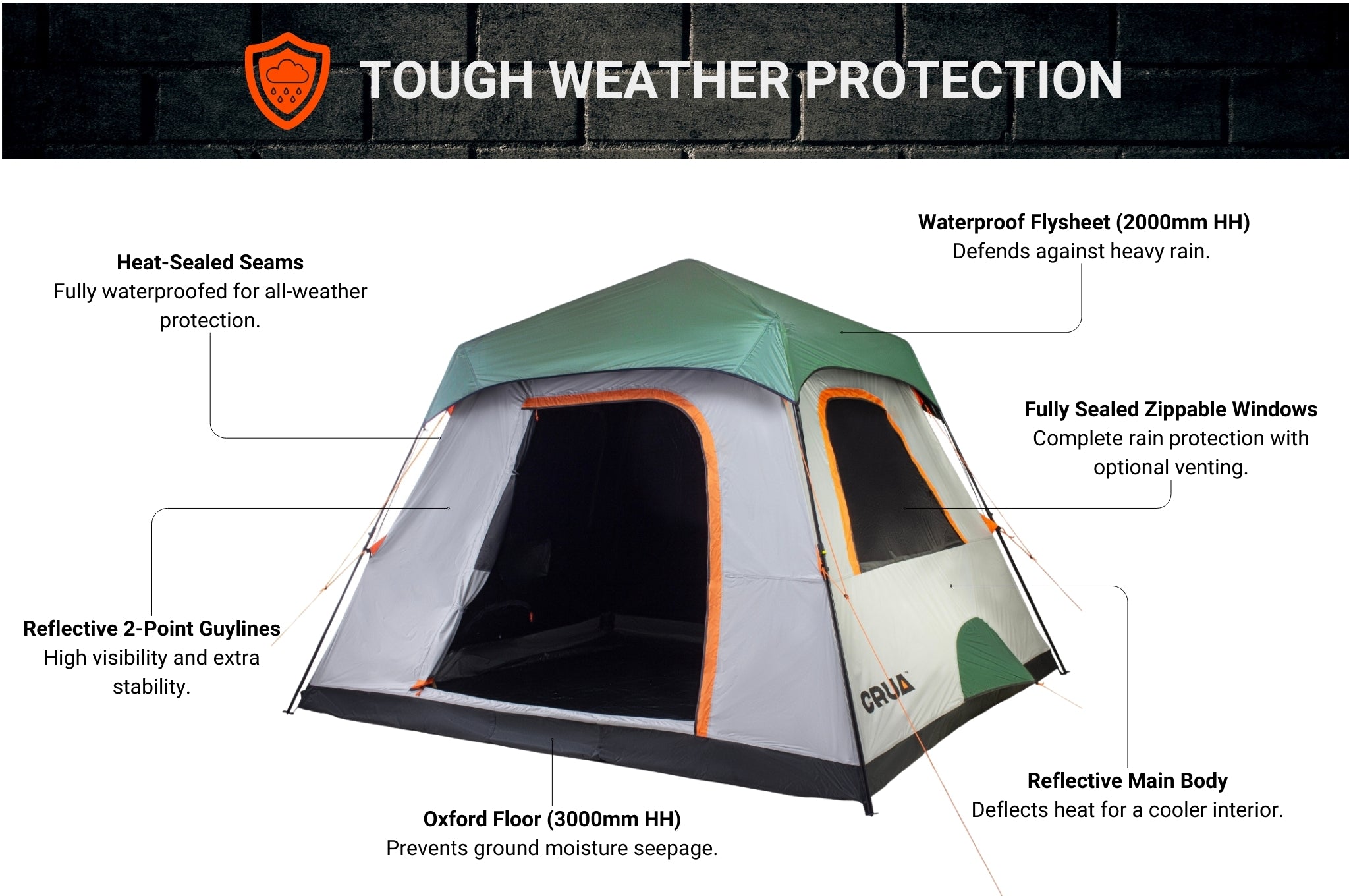 NOIR 6 | 6 PERSON BLACKOUT CABIN TENT | PRESALE