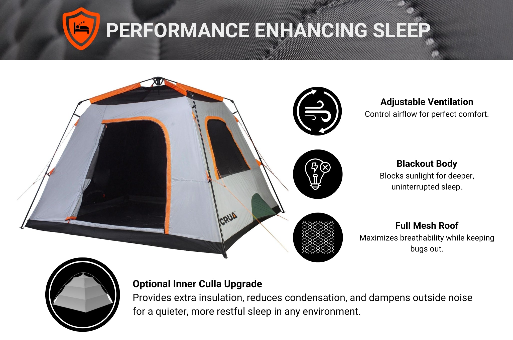 NOIR 6 | 6 PERSON BLACKOUT CABIN TENT | PRESALE