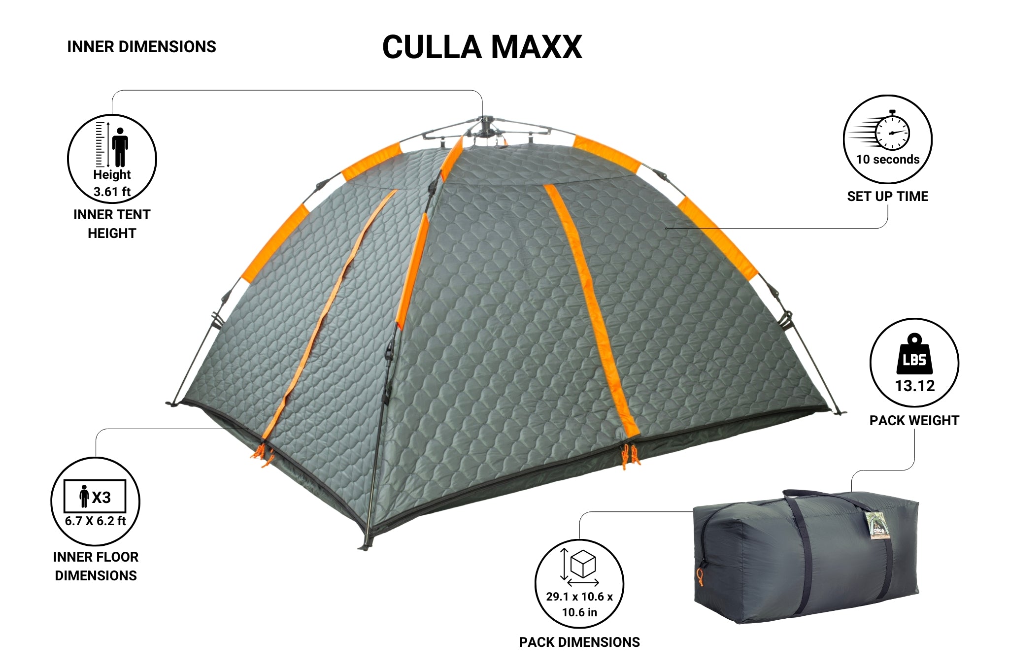 CULLA MAXX | 3 PERSON INSULATED INNER TENT | PRESALE